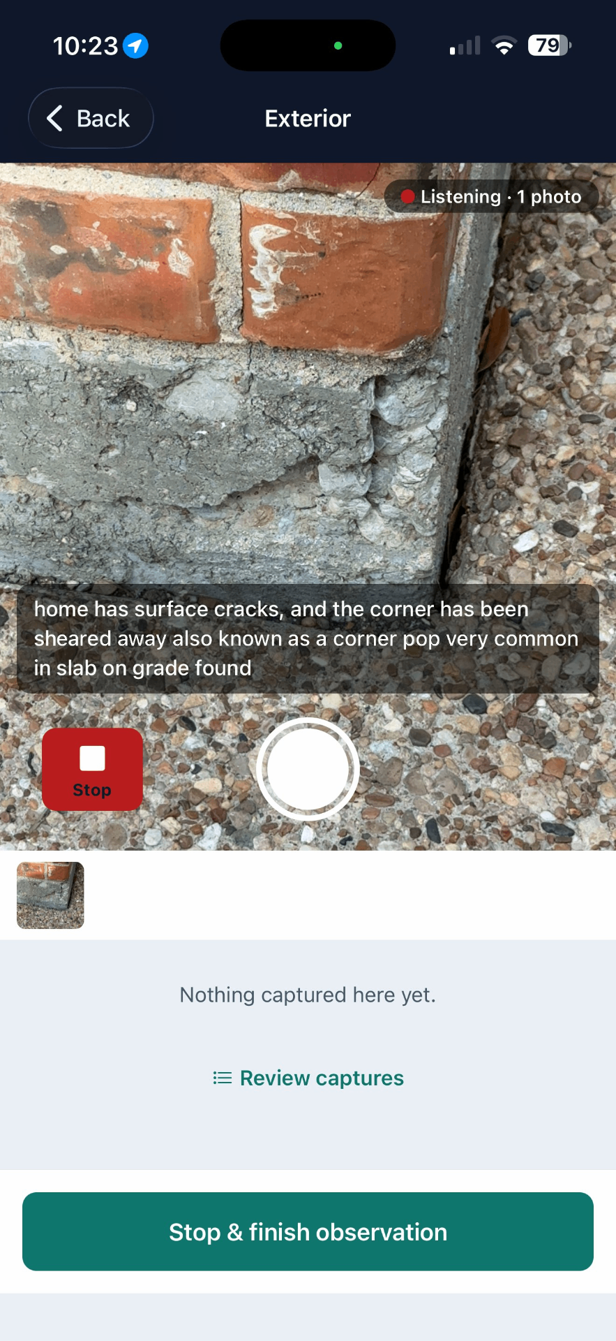 Doxvora live capture screen on iPhone